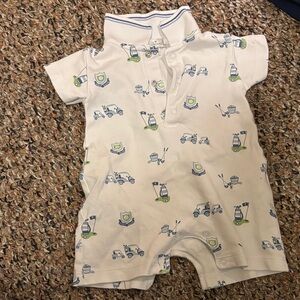 Kissy Kissy Cream Bodysuit with Golf Print